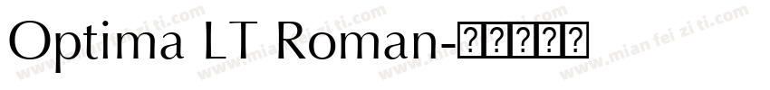Optima LT Roman字体转换